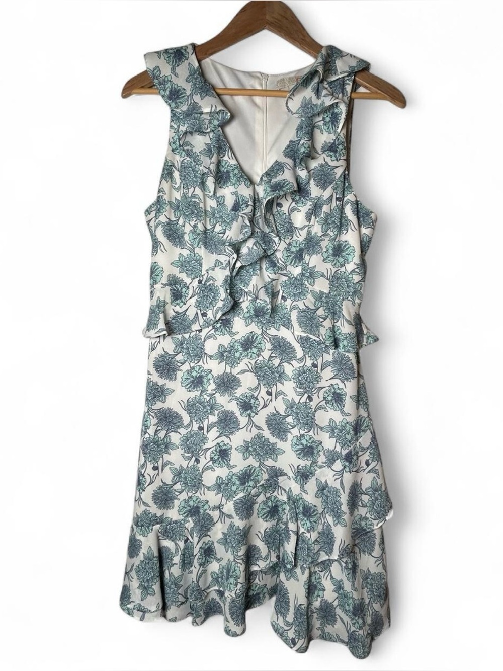 Gianni Bini GB Floral Ruffle Mini Dress Size Small Cottagecore Romantic